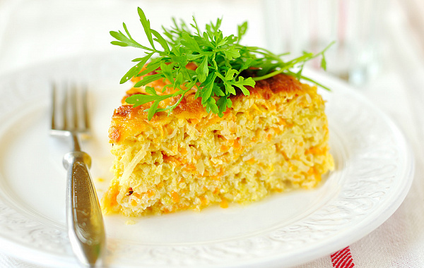 Запеканка с пшеном и тыквой.